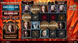 Game of Thrones Power Stacks - Free Spins